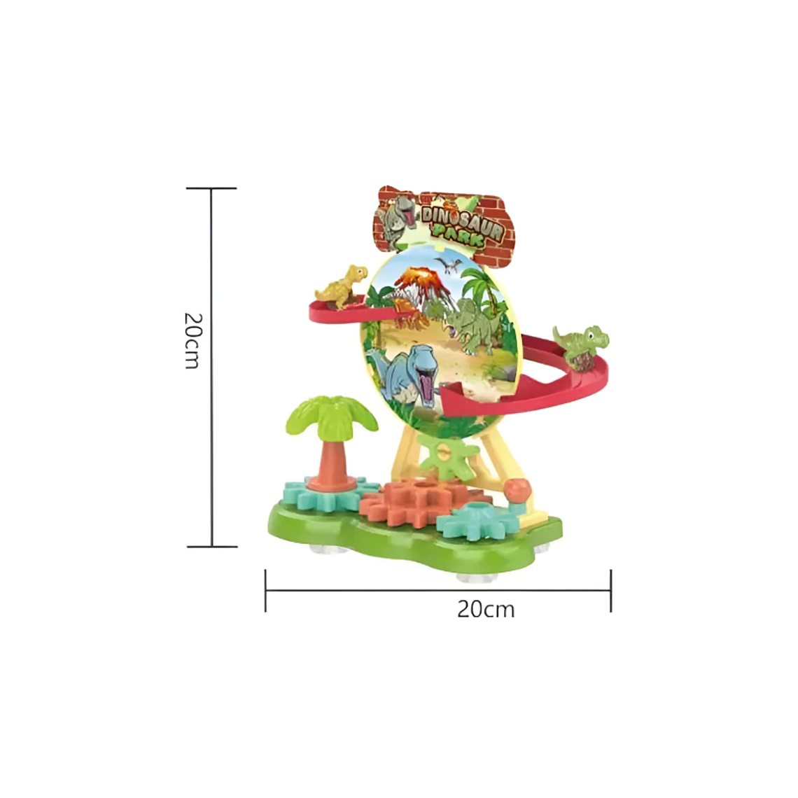Pista De Dinosaurios Juguete Didáctico Con Engranajes Niños 3
