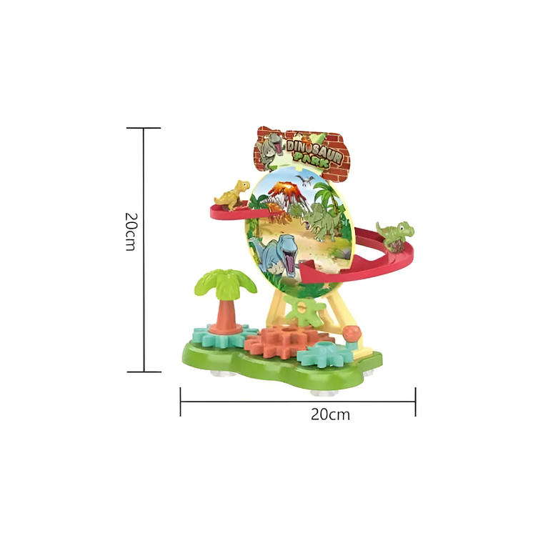 Pista De Dinosaurios Juguete Didáctico Con Engranajes Niños 3
