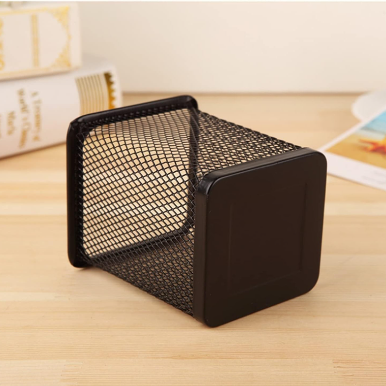 Portalápices Organizador De Escritorio Malla Metálica Negro 5