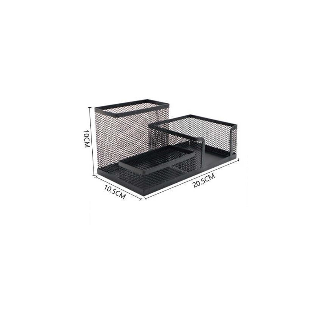 Organizador De Escritorio Metálico Malla 3 Compartimentos 5