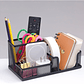 Organizador De Escritorio Metálico Malla 3 Compartimentos - Miniatura 4