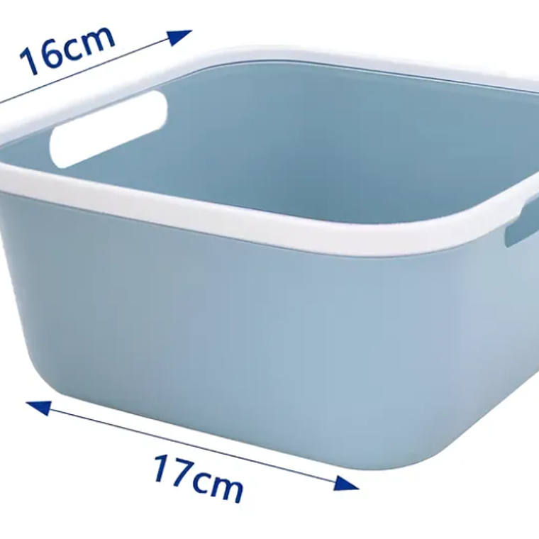 Caja Canasto Organizador Plástico Multiuso 17x16x9cm 1