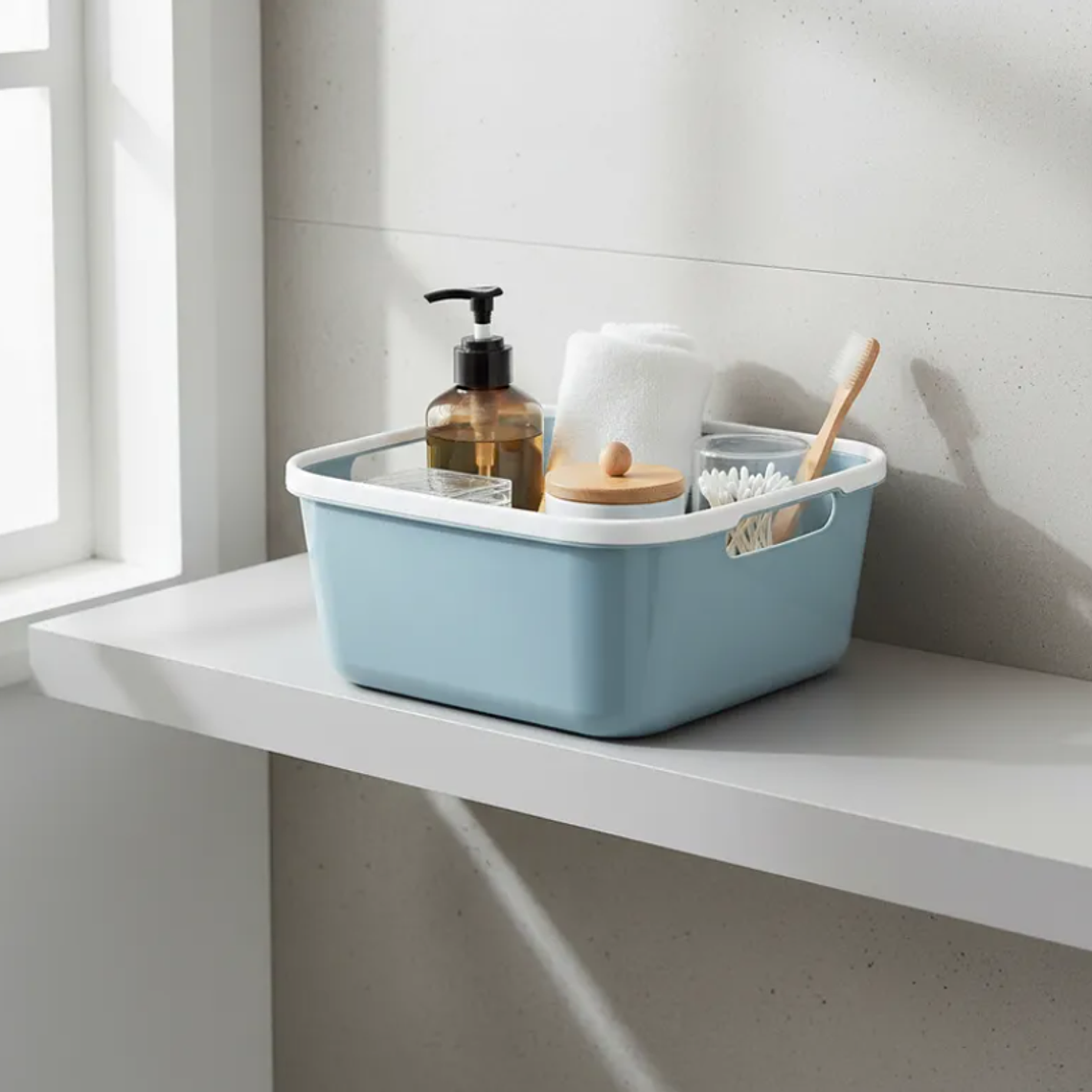 Caja Canasto Organizador Plástico Multiuso 17x16x9cm 3