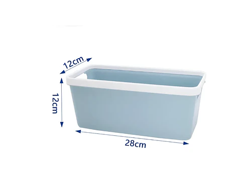 Caja Organizadora Plástica Multiuso Celeste 28x12x12cm