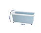 Caja Organizadora Plástica Multiuso Celeste 28x12x12cm - Miniatura 2