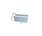 Caja Organizadora Plástica Celeste Con Asas 33x17.5x13.7cm - Miniatura 3