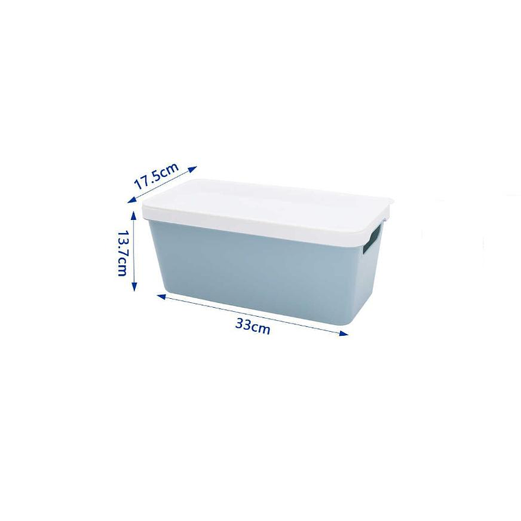 Caja Organizadora Plástica Con Tapa 33x17.5cm  4