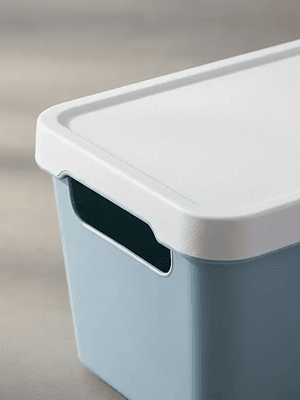 Caja Organizadora Plástica Con Tapa 33x17.5cm 