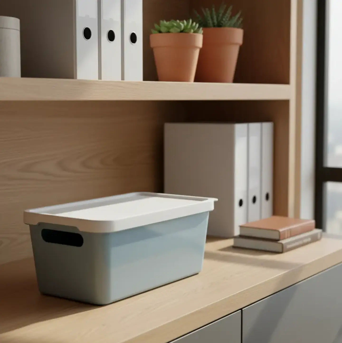 Caja Organizadora Plástica Con Tapa 33x17.5cm  5