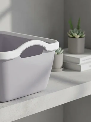 Canasto Organizador Plástico Multiuso Con Asas 21x15x11.5cm