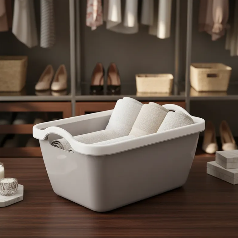 Canasto Organizador Plástico Multiuso Con Asas 21x15x11.5cm 3