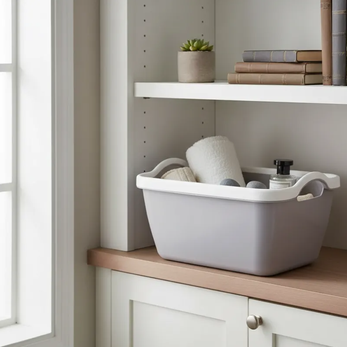 Canasto Organizador Plástico Multiuso Con Asas 21x15x11.5cm 4