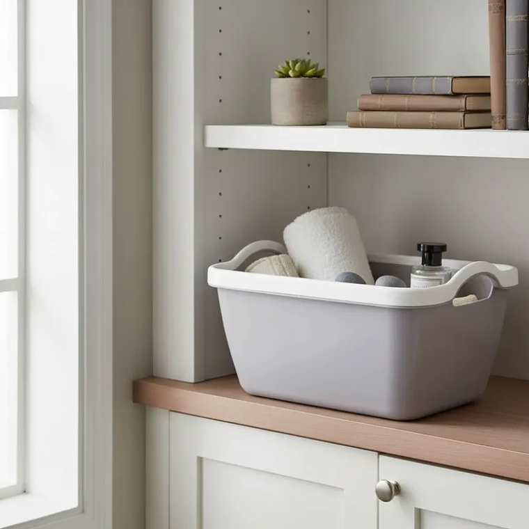 Canasto Organizador Plástico Multiuso Con Asas 21x15x11.5cm 4