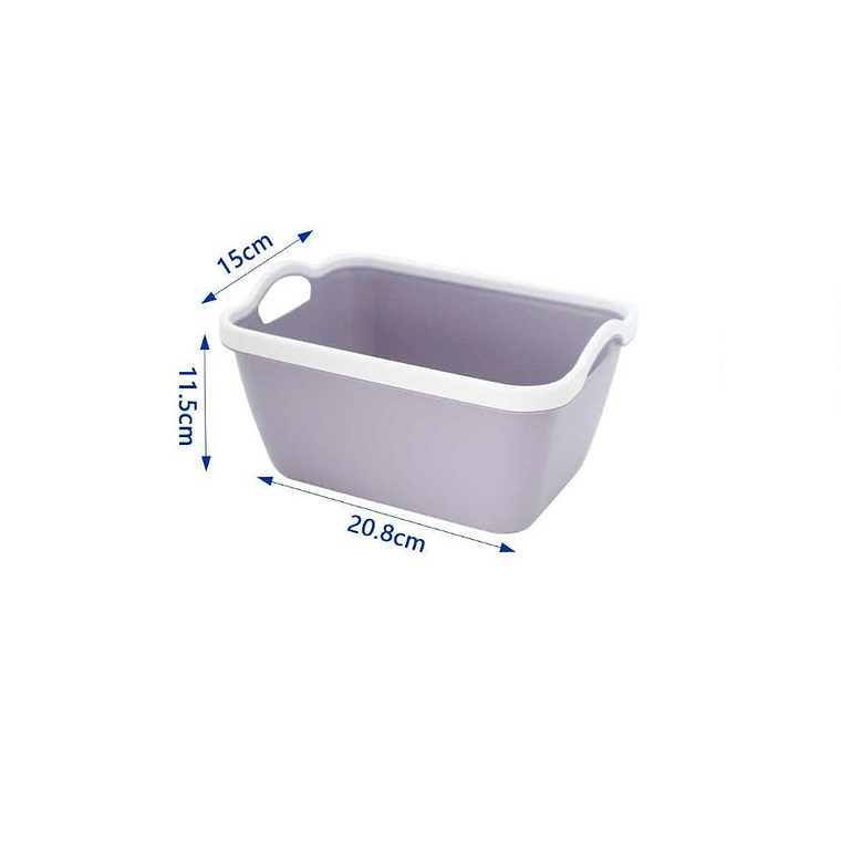 Canasto Organizador Plástico Multiuso Con Asas 21x15x11.5cm 5