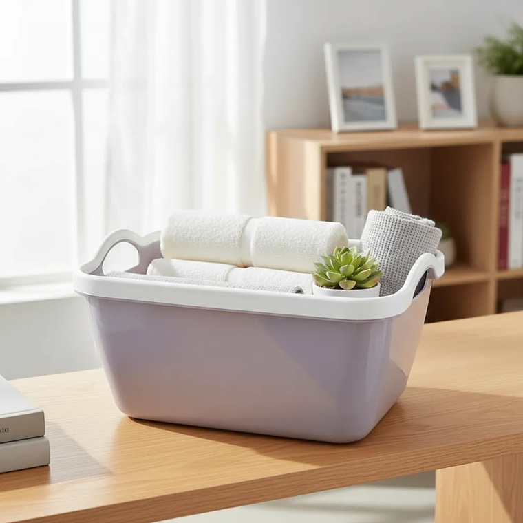 Canasto Organizador Plástico Multiuso Con Asas 21x15x11.5cm 6