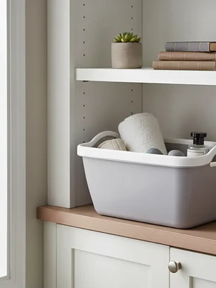 Canasto Organizador Plástico Multiuso Con Asas 28x21x12cm