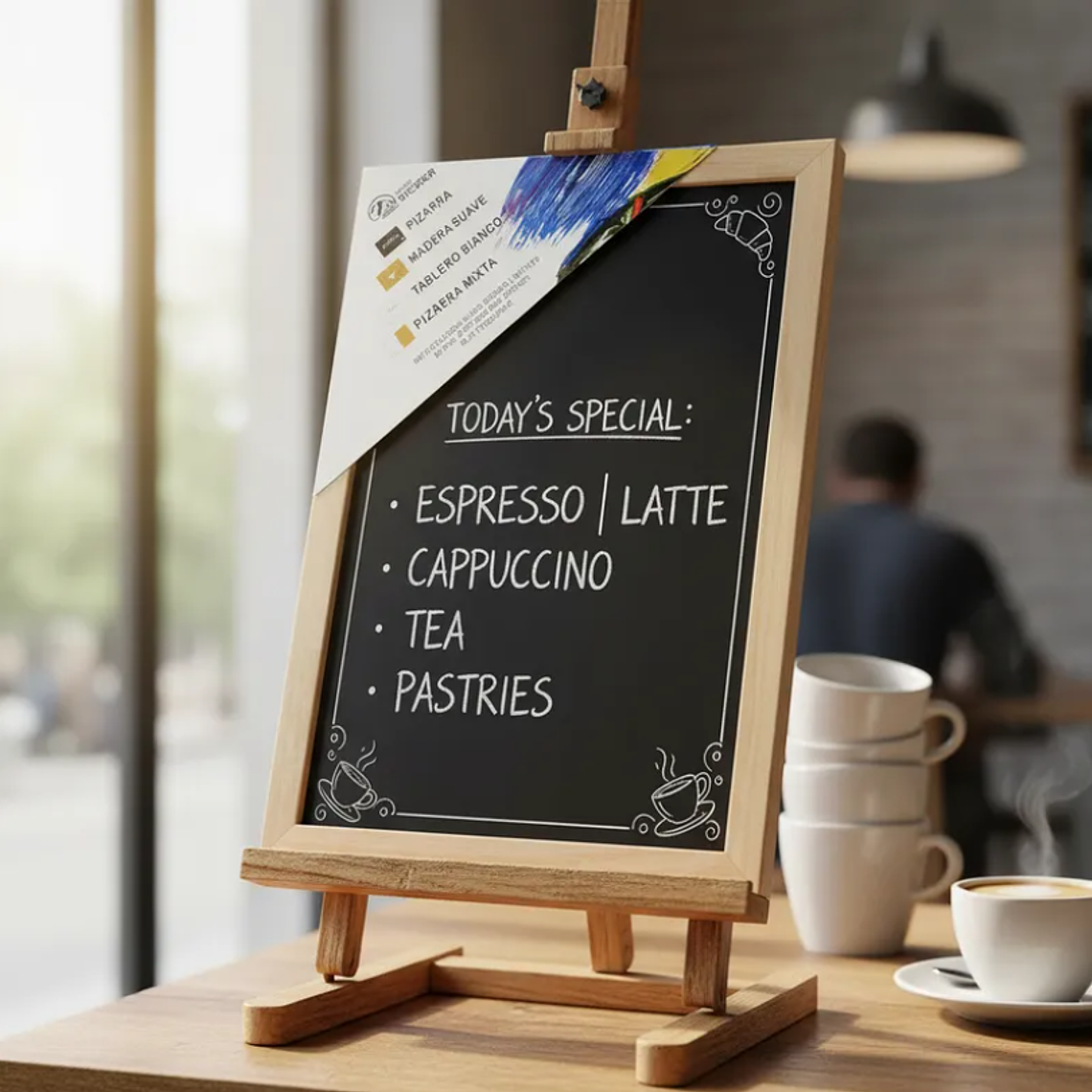 Pizarra de Tiza  con Marco de Madera 30x20cm 4