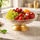 Frutera Centro De Mesa De Plástica Con Base Dorada 26cm - Miniatura 3