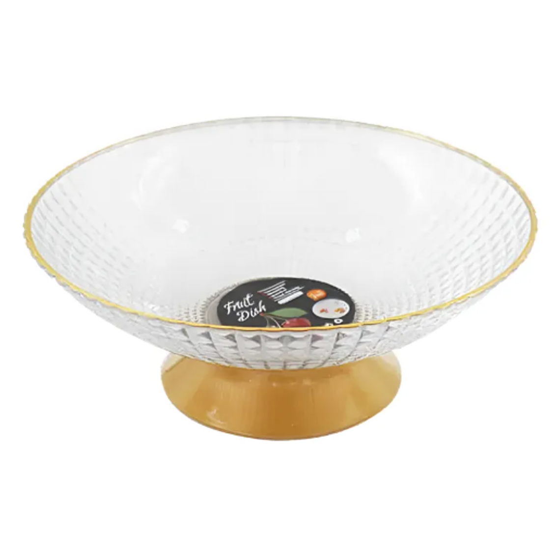 Frutera Centro De Mesa De Plástica Con Base Dorada 26cm 4