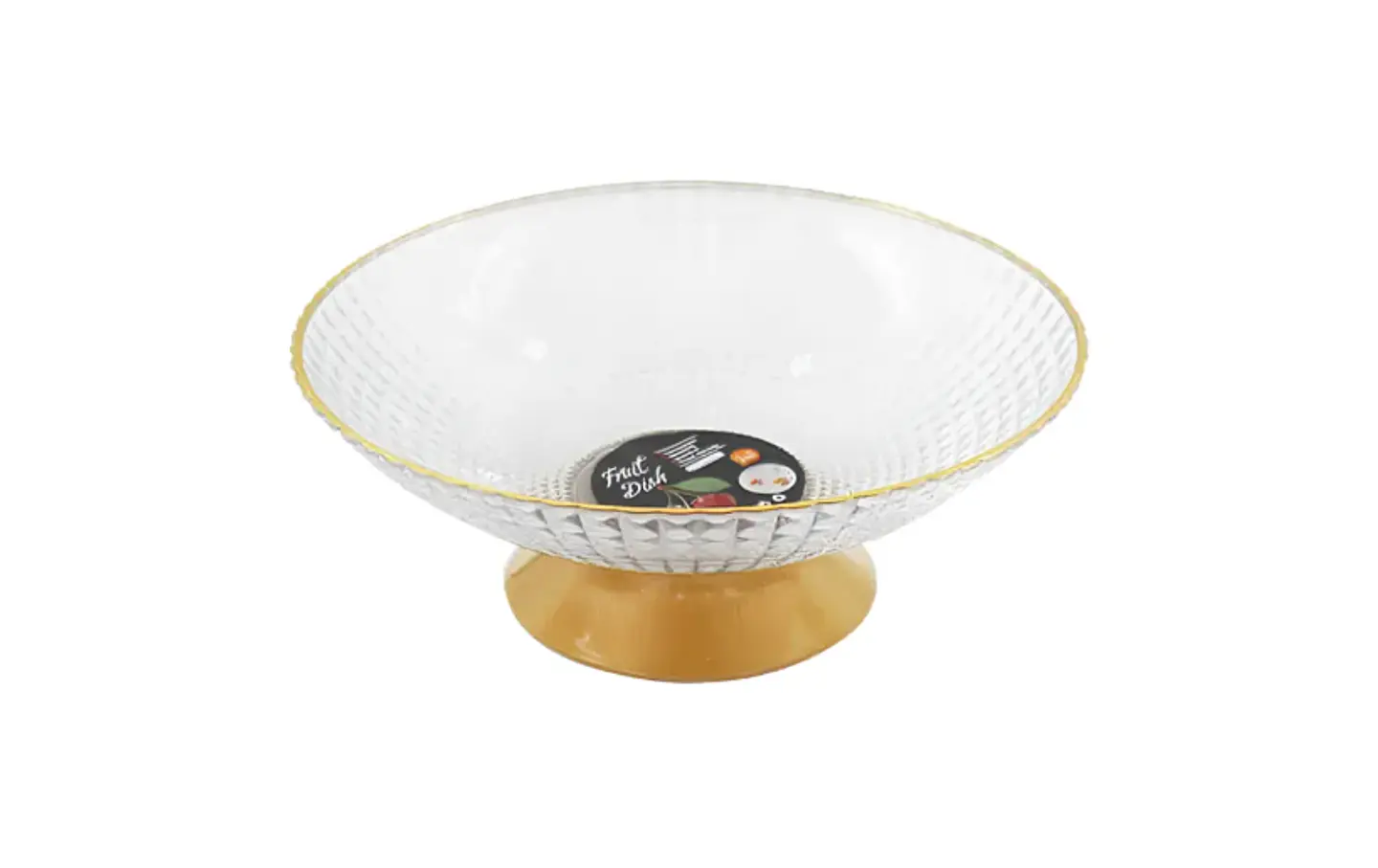 Frutera Centro De Mesa De Plástica Con Base Dorada 26cm 4