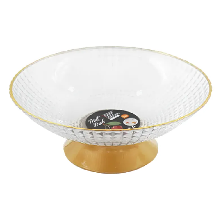 Frutera Centro De Mesa De Plástica Con Base Dorada 26cm 4