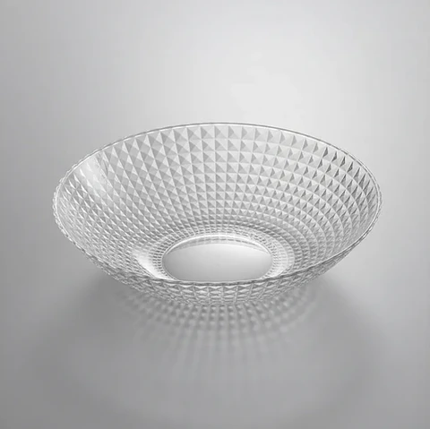 Bowl Ensaladera Frutera Plástico Transparente 23cm Diseño