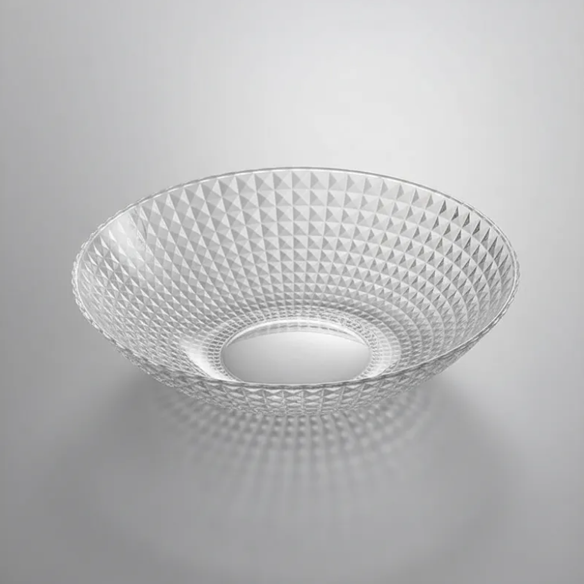 Bowl Ensaladera Frutera Plástico Transparente 23cm Diseño 2