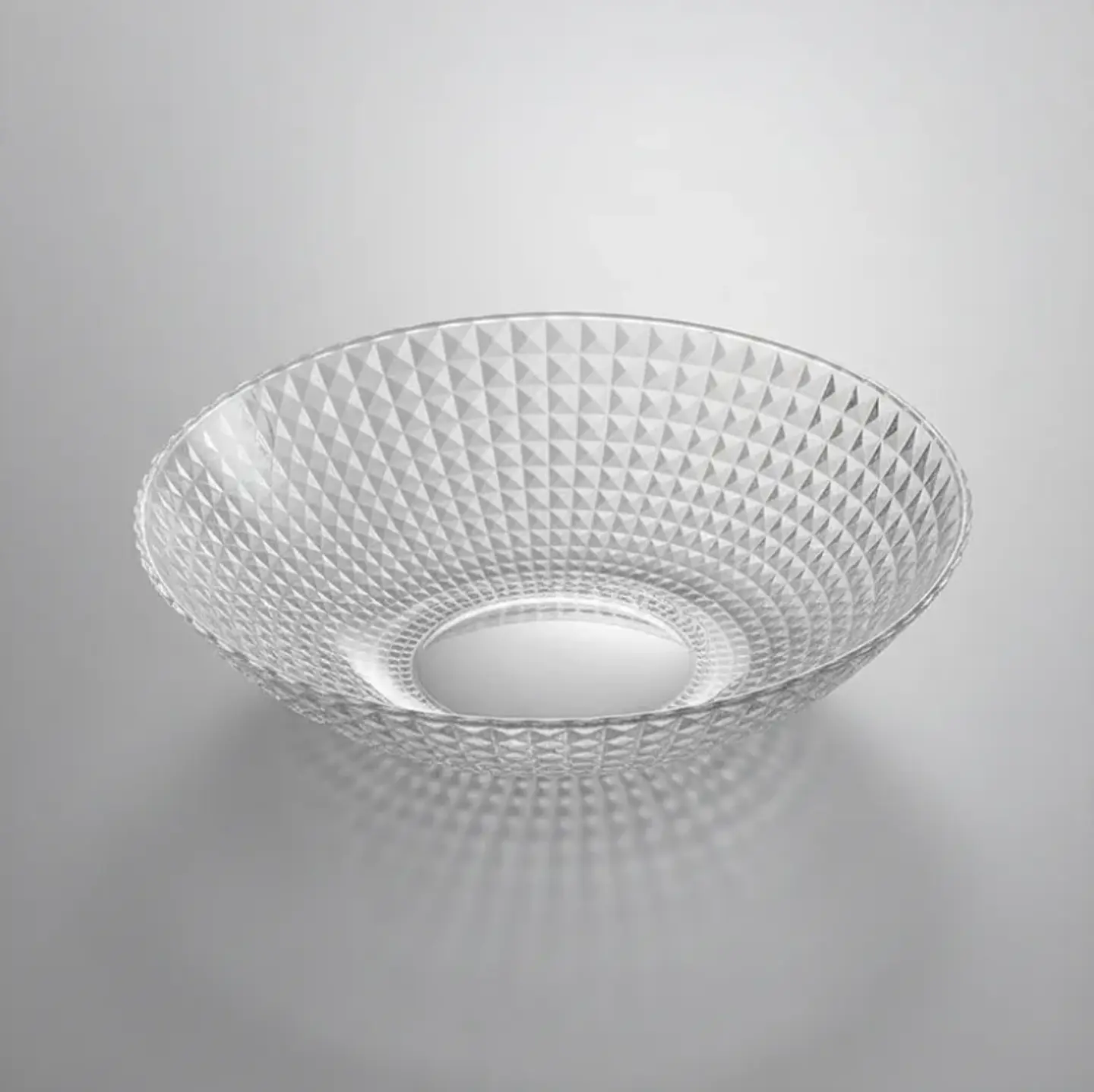 Bowl Ensaladera Frutera Plástico Transparente 23cm Diseño 2