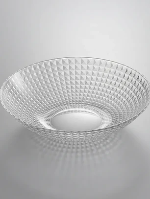 Bowl Ensaladera Frutera Plástico Transparente 23cm Diseño