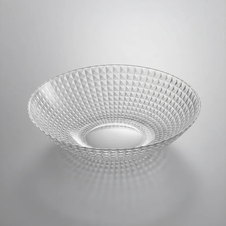 Bowl Ensaladera Frutera Plástico Transparente 23cm Diseño 2