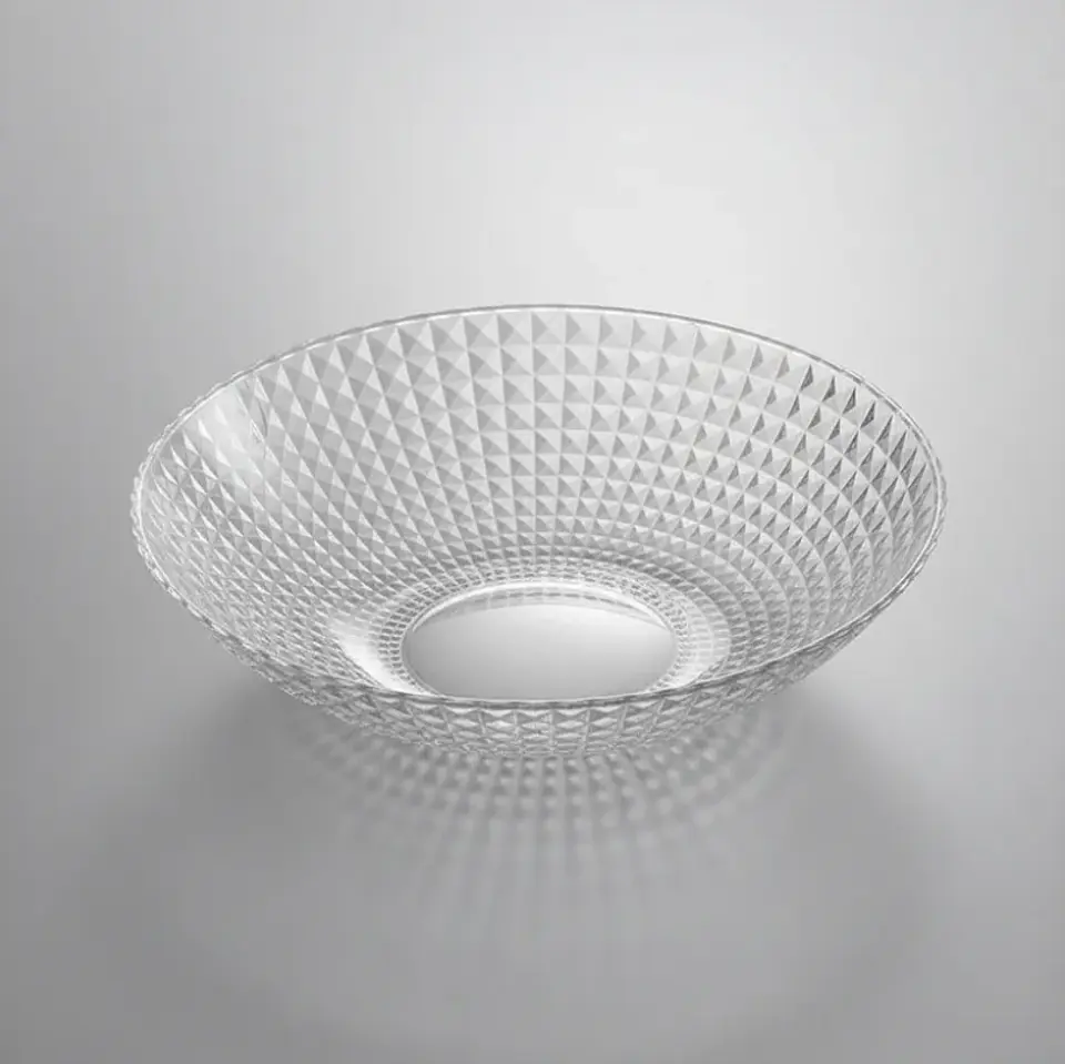 Bowl Ensaladera Frutera Plástico Transparente 23cm Diseño 2