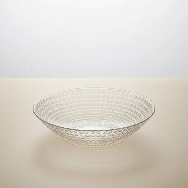 Bowl Ensaladera Frutera Plástico Transparente 23cm Diseño 5