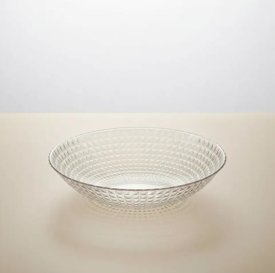 Bowl Ensaladera Frutera Plástico Transparente 23cm Diseño 5