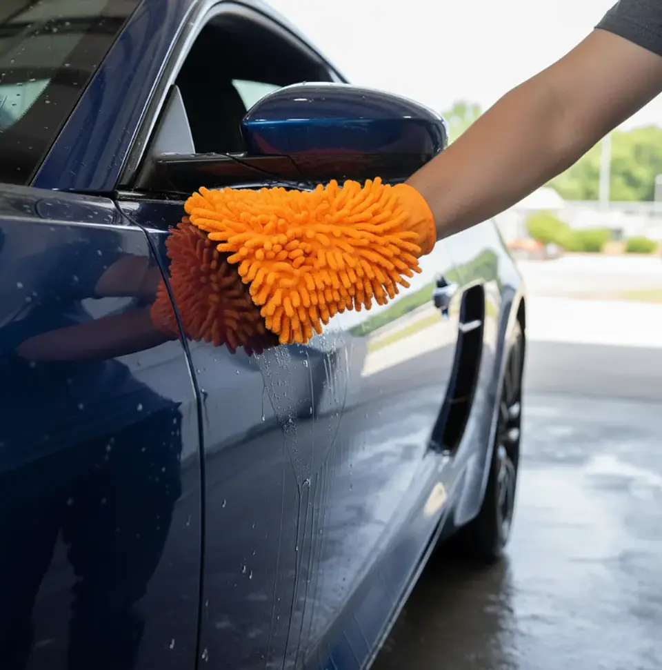 Guante de Microfibra para Limpieza y Lavado 24x18cm 4