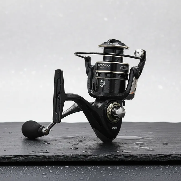Carrete De Pesca Spinning Metálico Serie BC6000 Negro 4
