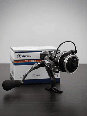 Carrete De Pesca Spinning Metálico Serie BC6000 Negro