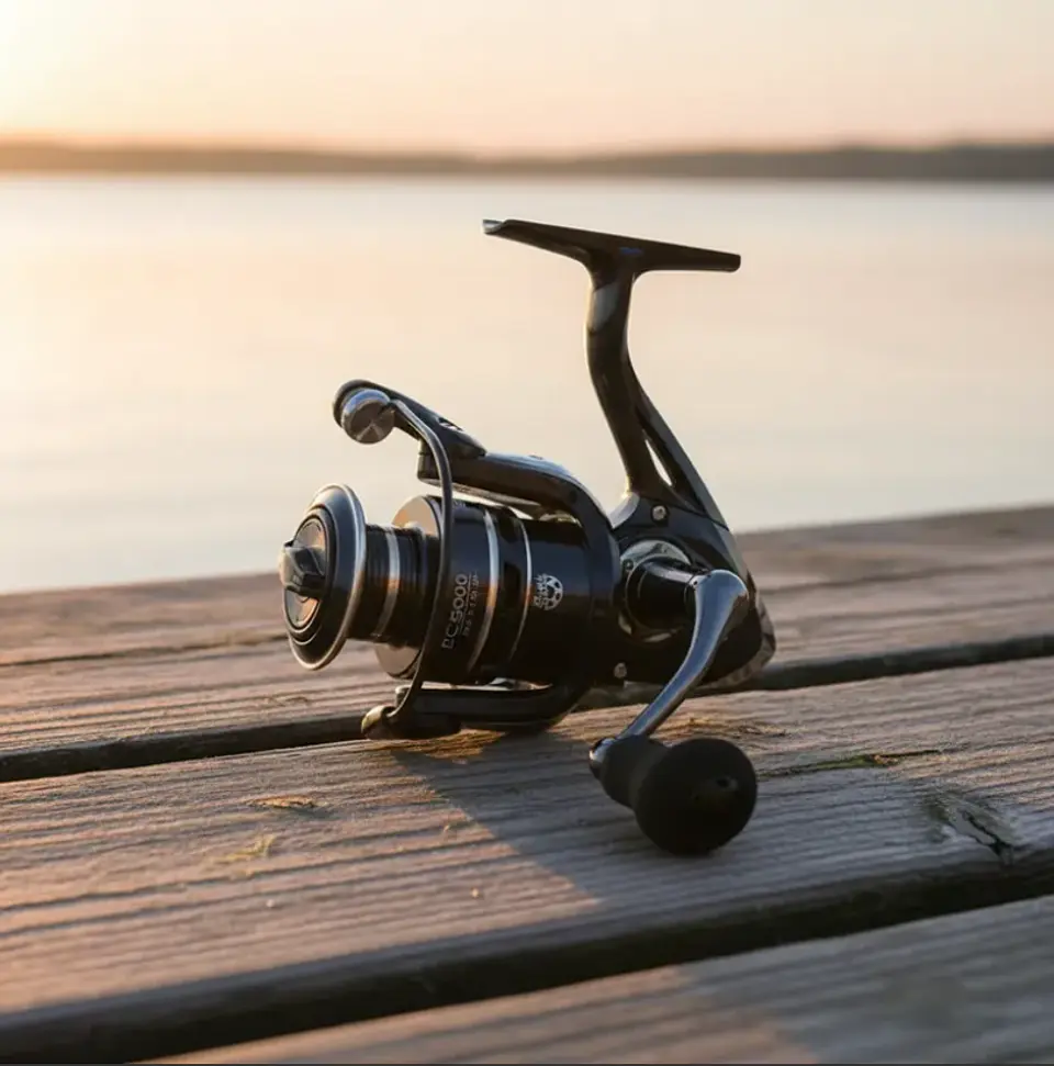 Carrete De Pesca Spinning Metálico Serie BC6000 Negro 5