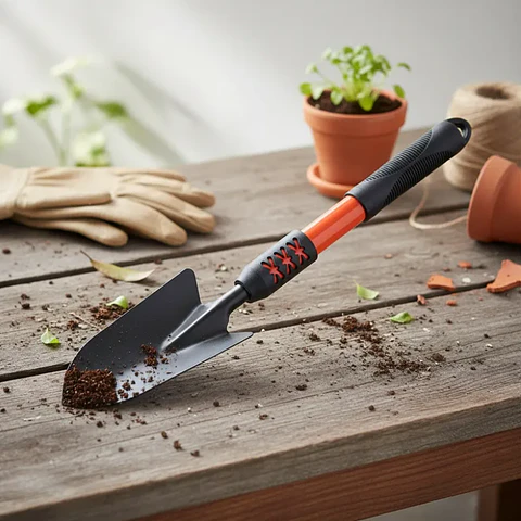 Pala De Jardín Metálica Mango Largo Ergonómico 41.5cm
