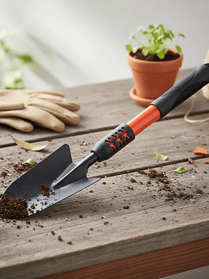 Pala De Jardín Metálica Mango Largo Ergonómico 41.5cm