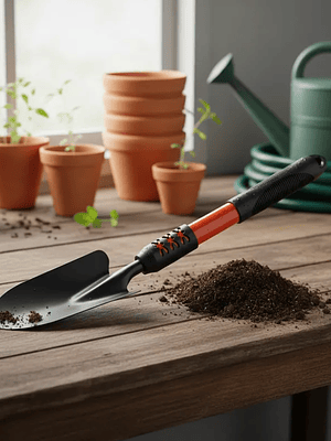 Pala de Jardín Metálica Mango Goma Ergonómico 43cm