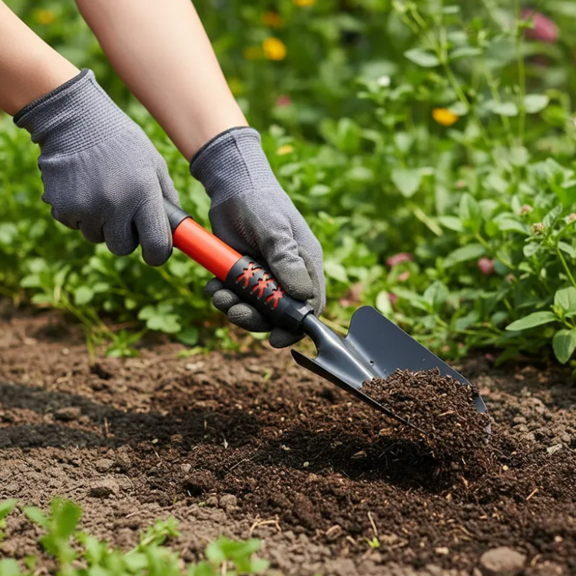 Pala de Jardín Metálica Mango Goma Ergonómico 43cm 2