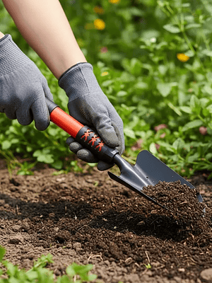 Pala de Jardín Metálica Mango Goma Ergonómico 43cm