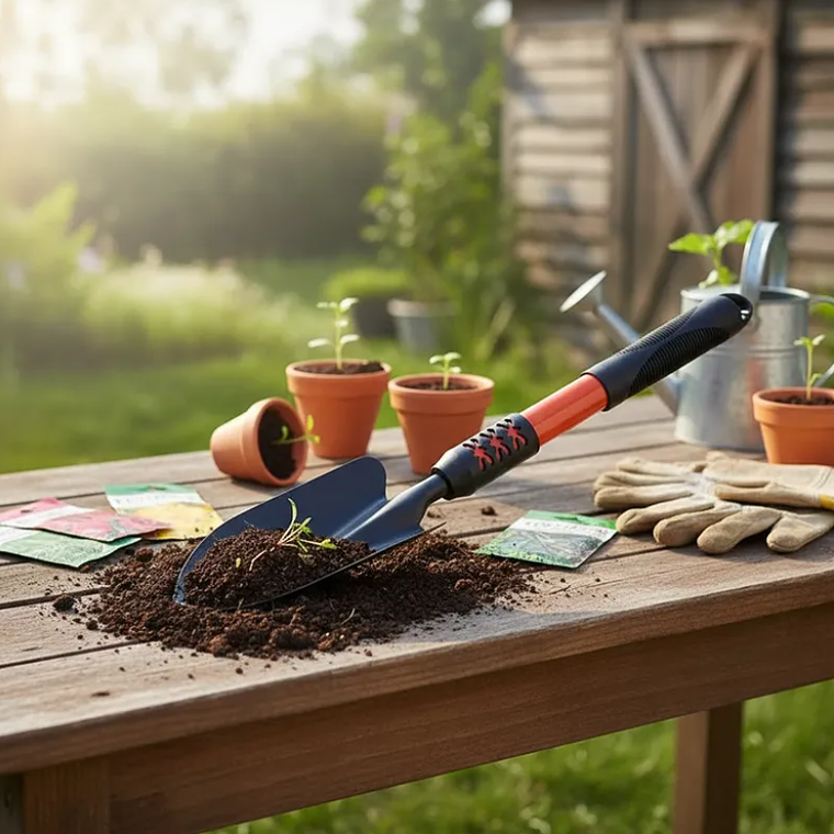 Pala de Jardín Metálica Mango Goma Ergonómico 43cm 6