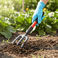 Cultivador De Mano Para Jardín 40cm Mango Ergonómico 3 Puntas - Miniatura 5