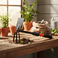 Herramienta Jardín 2 En 1 Azada Y Rastrillo Cultivador Mano - Miniatura 5