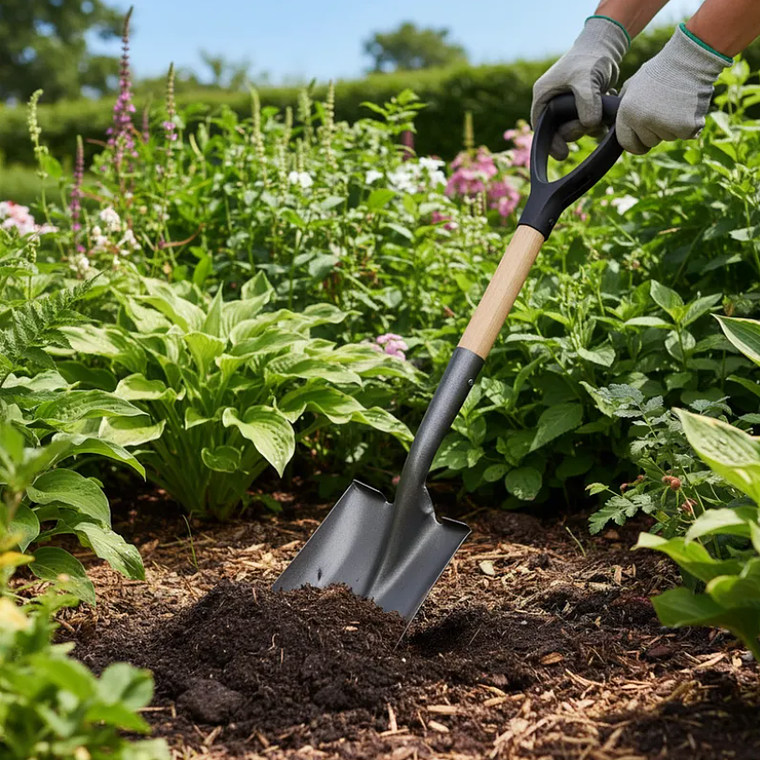 Pala Cuadrada Jardín Mango Madera 68cm 3