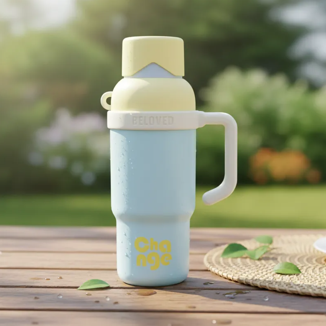 Vaso Térmico Portátil Con Asa Y Tapa Varios Colores Pastel 4