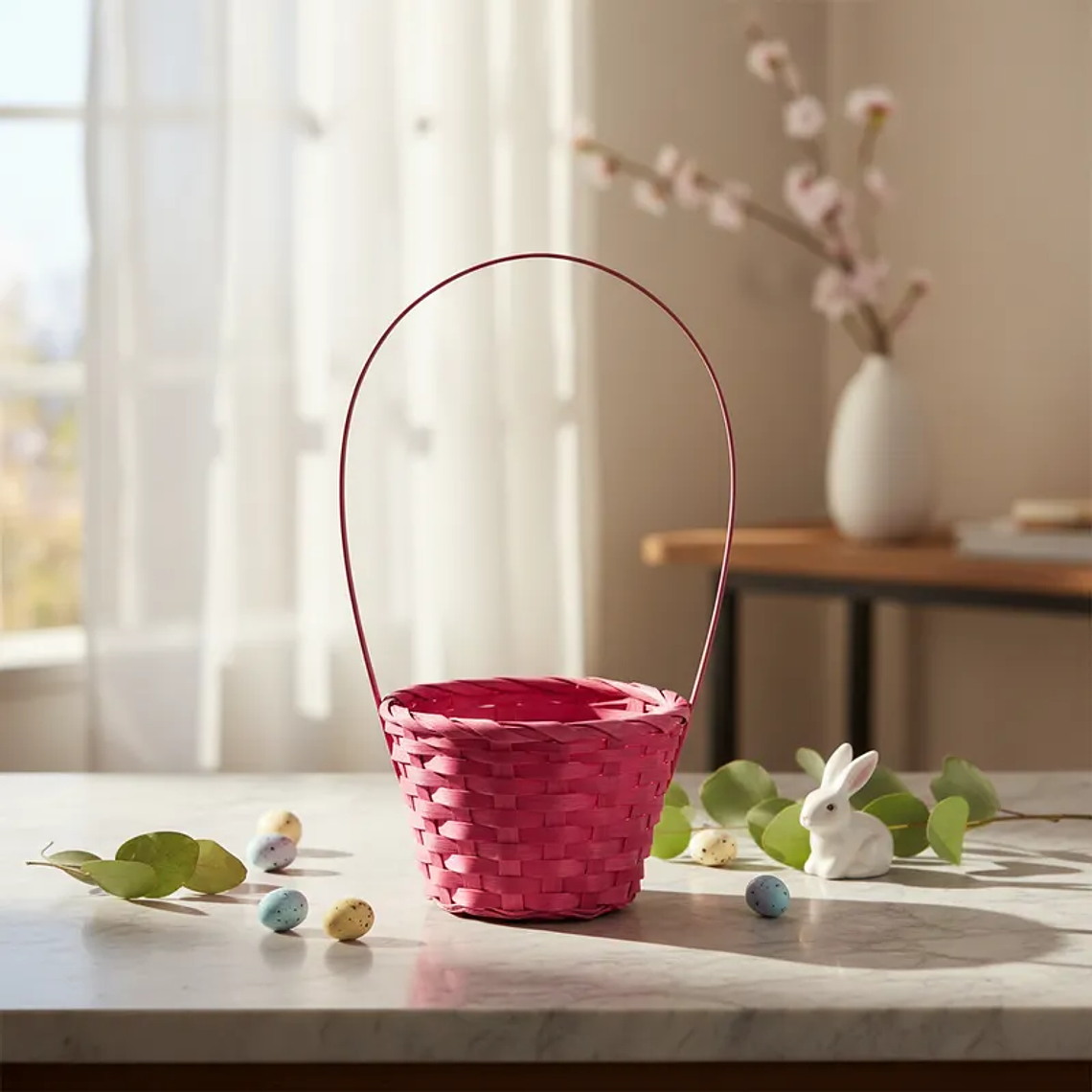 Canasta de Pascua de Mimbre 13x9.5cm. 3