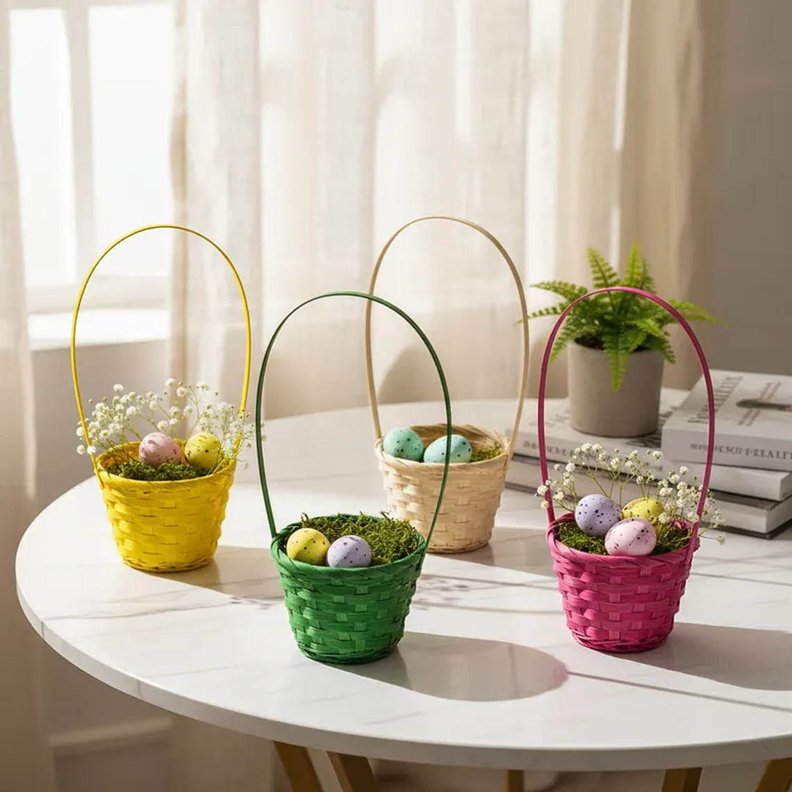 Canasta de Pascua de Mimbre 13x9.5cm. 4