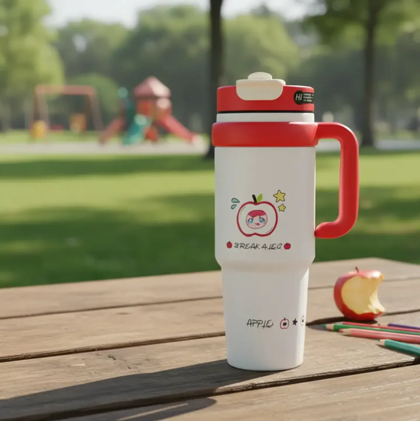 Vaso Térmico Infantil Con Asa Y Tapa Diseños Acero Inoxidable 2
